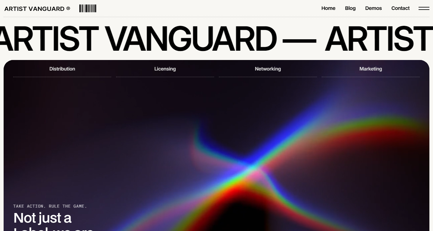 The Artist Vanguard website